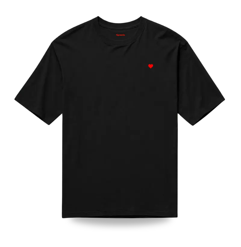 mini coração vermelho • oversized