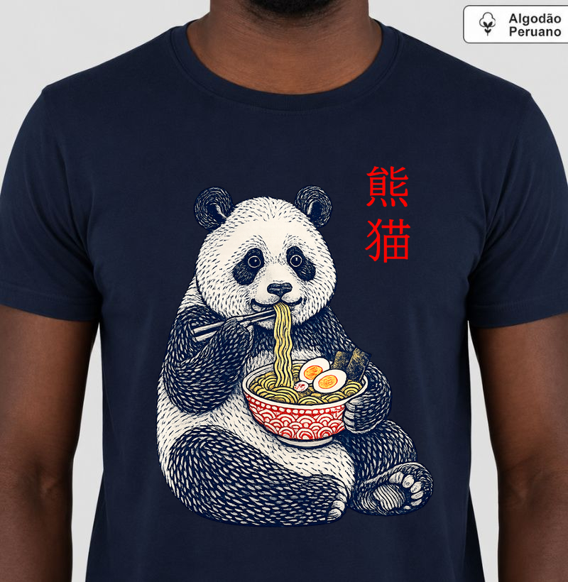 Camiseta Panda Oriental Vintage Algodão Premium Peruano 