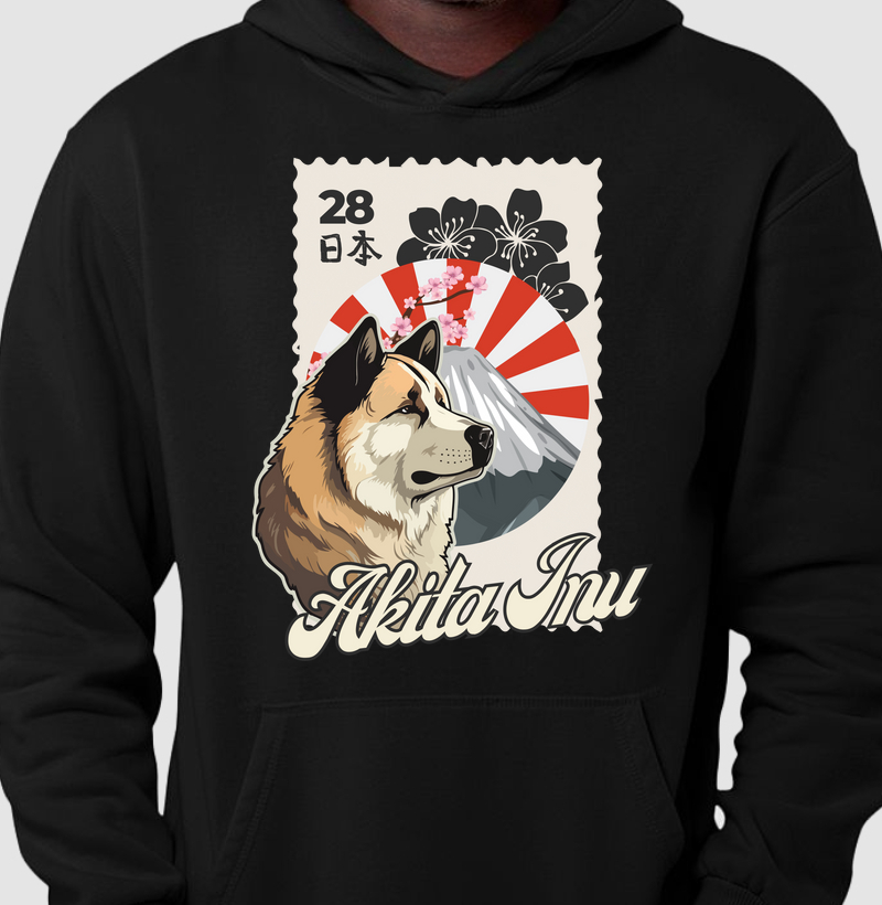 Hoodie Moletom Nihon Akita Inu Dog Pulse