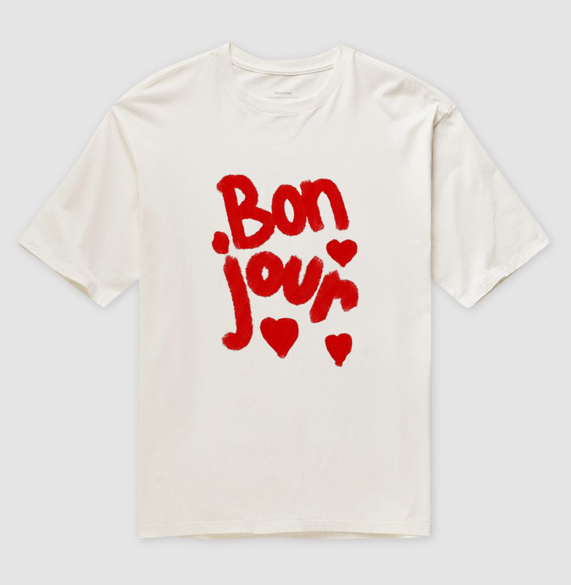 Camiseta Oversized Bon Jour