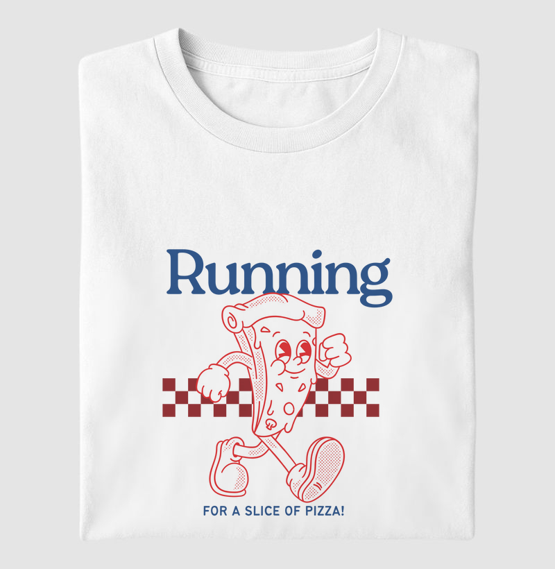 Running for a slice of pizza