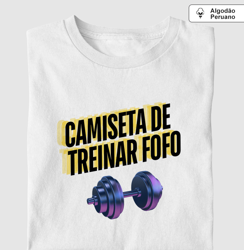 Camiseta de Treinar Fofo Preto Pima