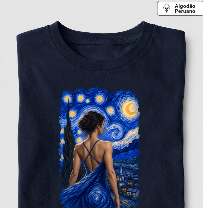 Mulher estrelada - Camiseta Algodão Peruano