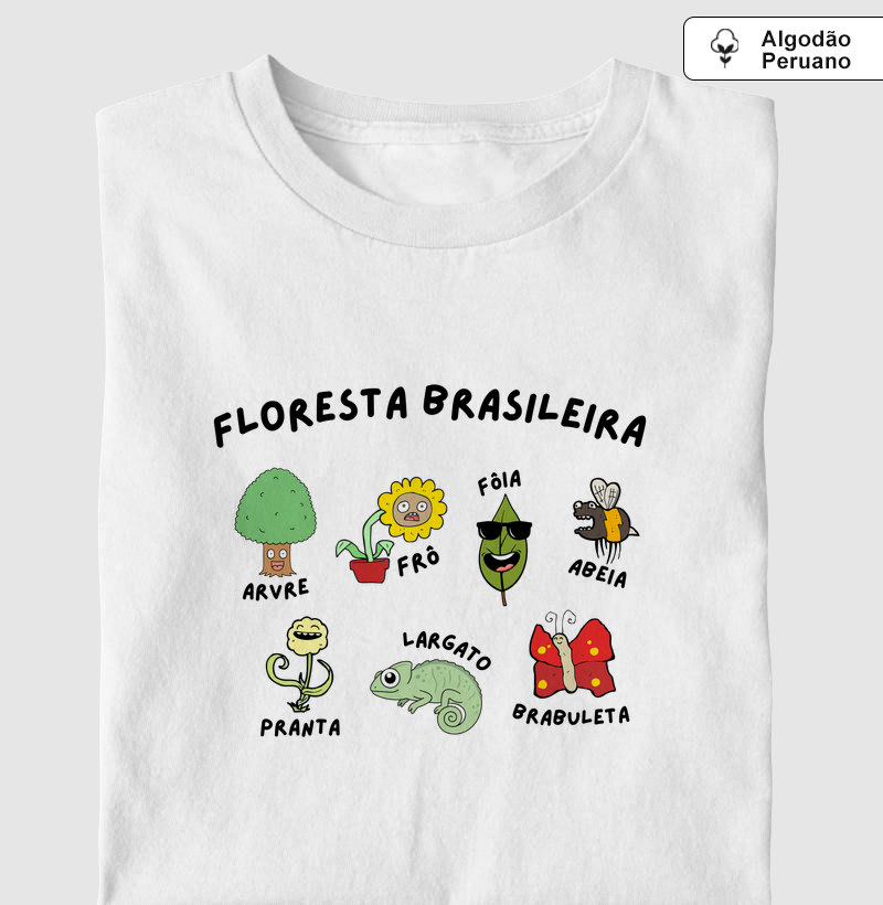 Floresta Brasileira - Camiseta Algodão Peruano