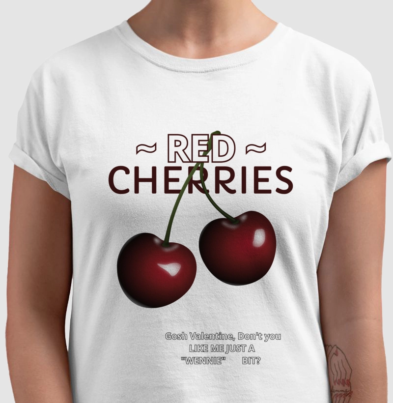Camiseta adulta - red cherries