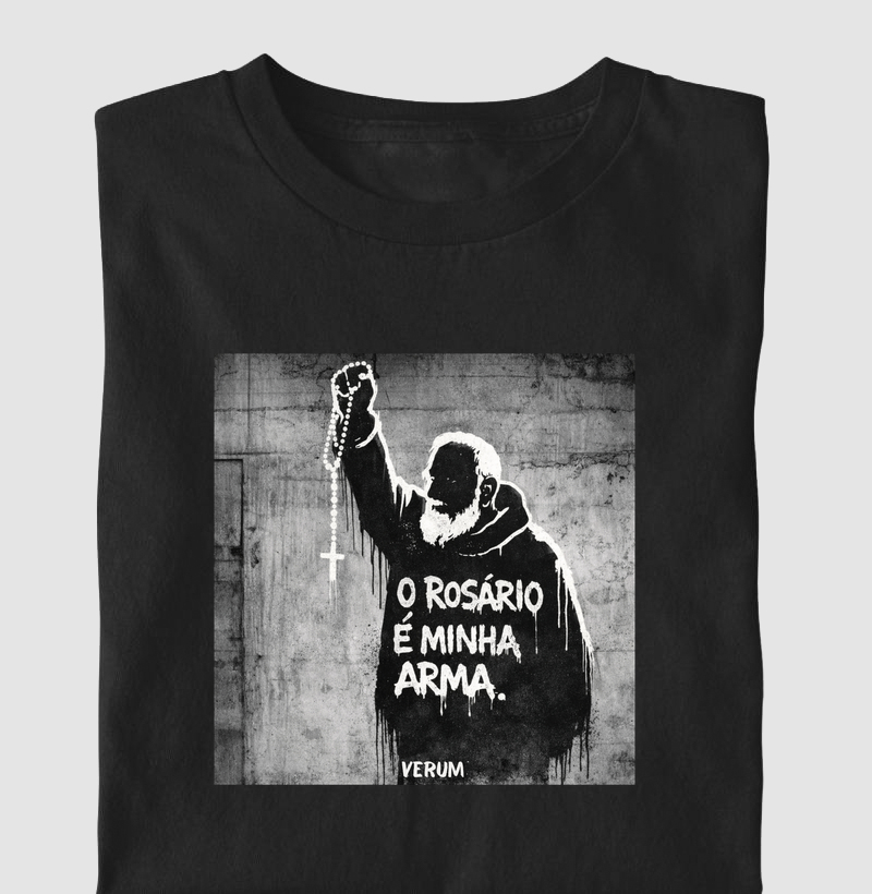 Camiseta Padre Pio Rosário