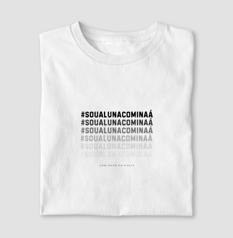 Camiseta #SouAlunaComInaá em degradê