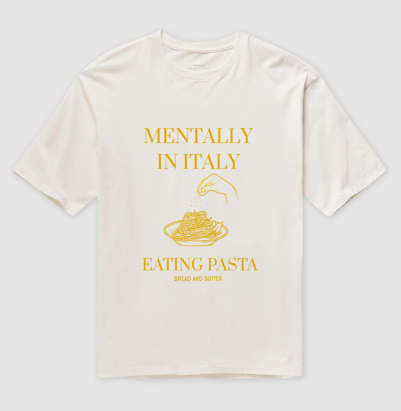 Camiseta Oversized Mentally in Italy 
