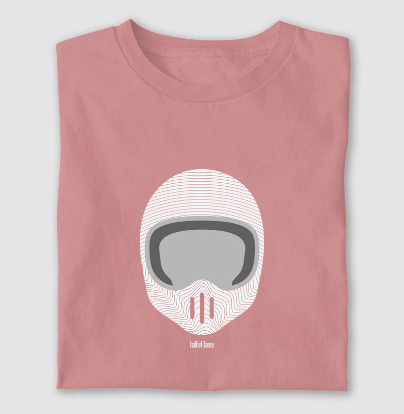 Camiseta estampada hall of fame capacete 