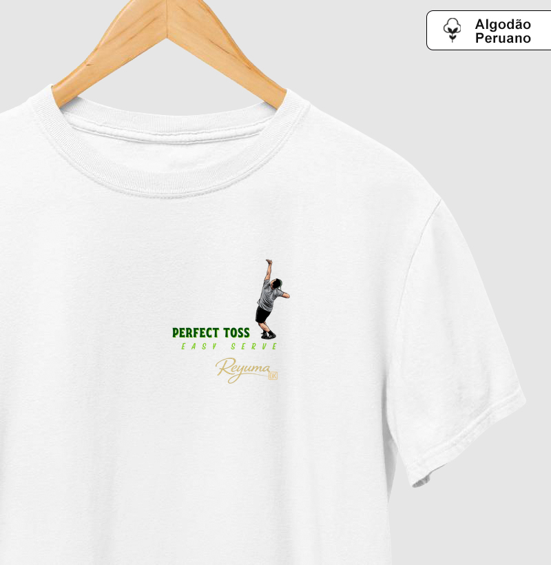 Camiseta Masculina, Feminina, Babylook e Unissex Tennis “Perfect Toss” Algodão Peruano