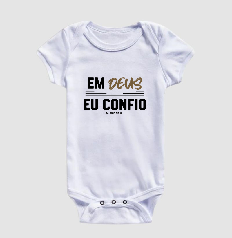 Em Deus eu  Confio - Estampa Preta