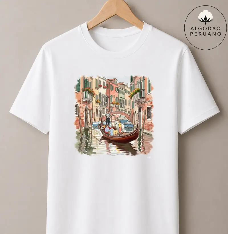 Camiseta Algodão Peruano - Passeio de Gôndola 