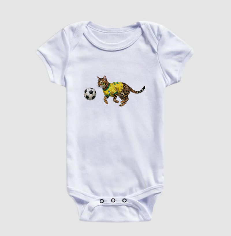 Gato Bengal - Copa do Mundo - Body Infantil