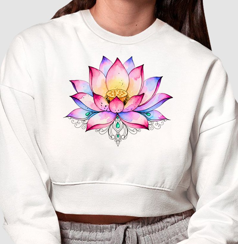 Flor de Lótus - Aquarela