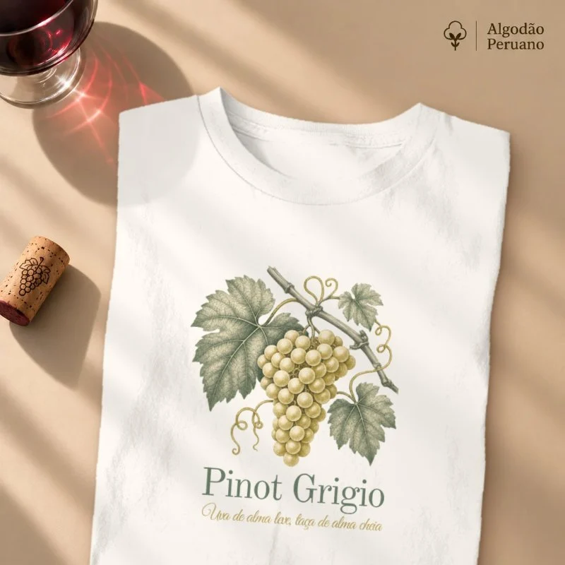 Camiseta Pinot Grigio - Camiseta Algodão Peruano