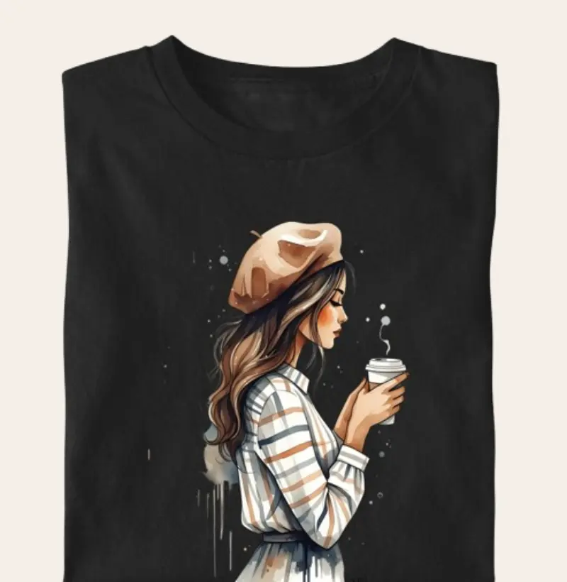 Camiseta Algodão Premium - Manhã Francesa 