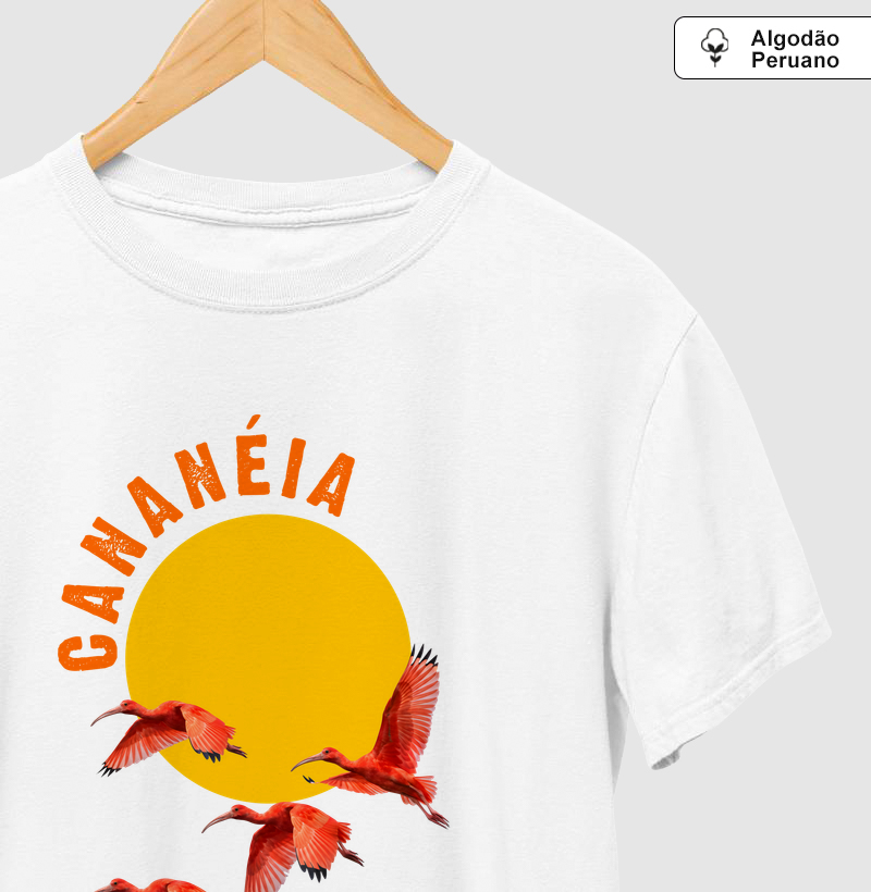 Camniseta Cananéia e os Guarás em algodão peruano