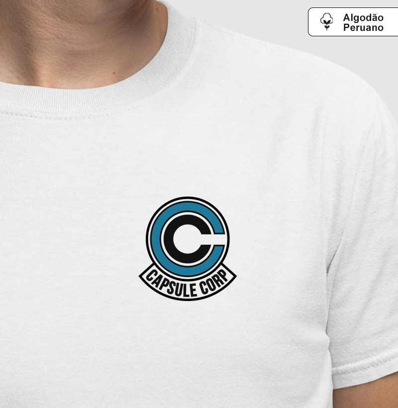 Capsule Corp. - Camiseta Algodão Peruano