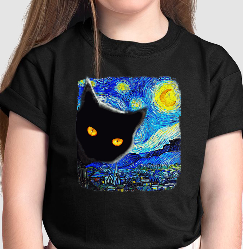 Gato na Noite Estrelada