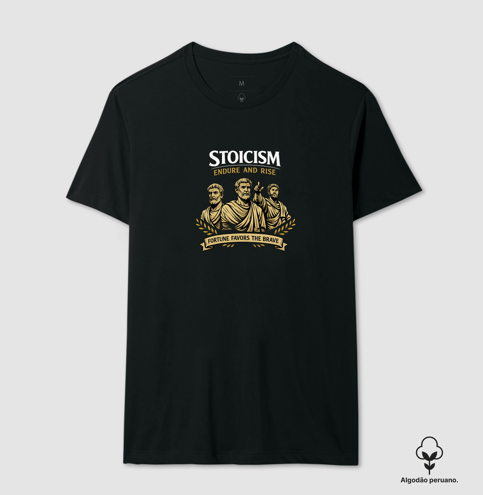 Estoicismo "Endure and Rise" - Camiseta Algodão Peruano