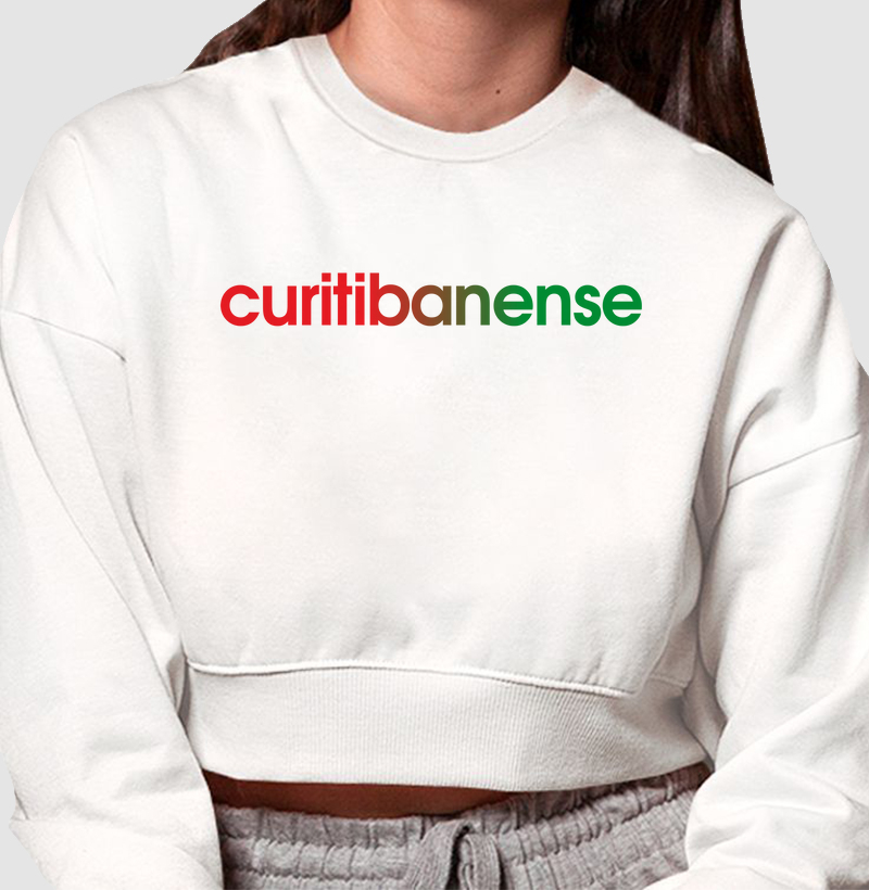 Cropped Moletom Curitibanense Cores da Bandeira