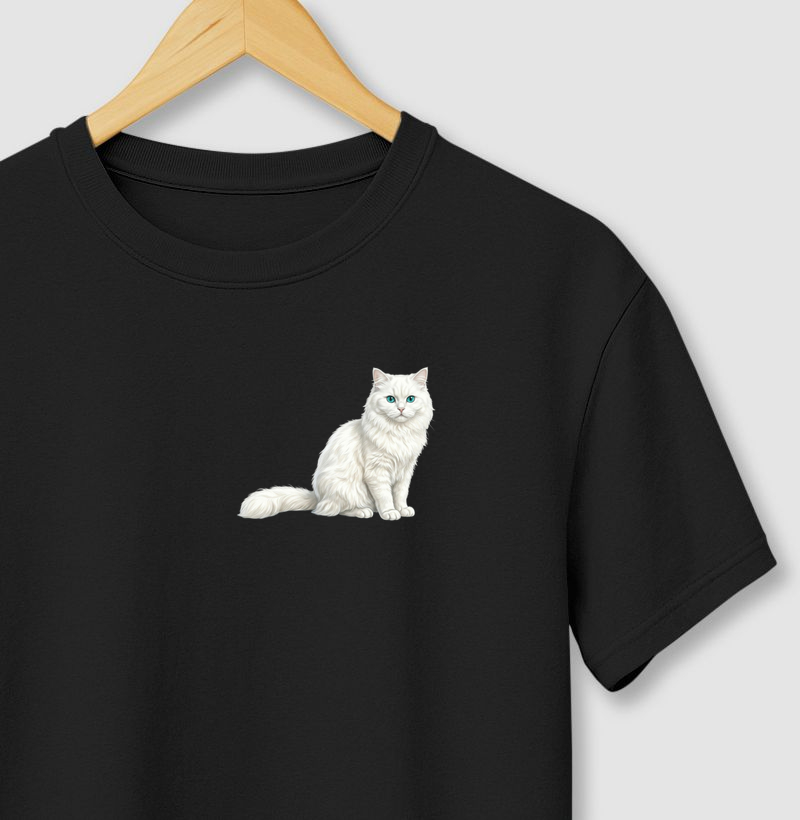 Gato Himalaio Branco Minimalista