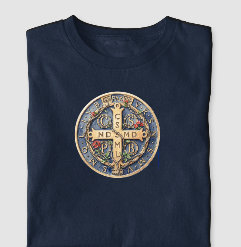 Medalha de São Bento Coroa-de-Cristo (aquarela)