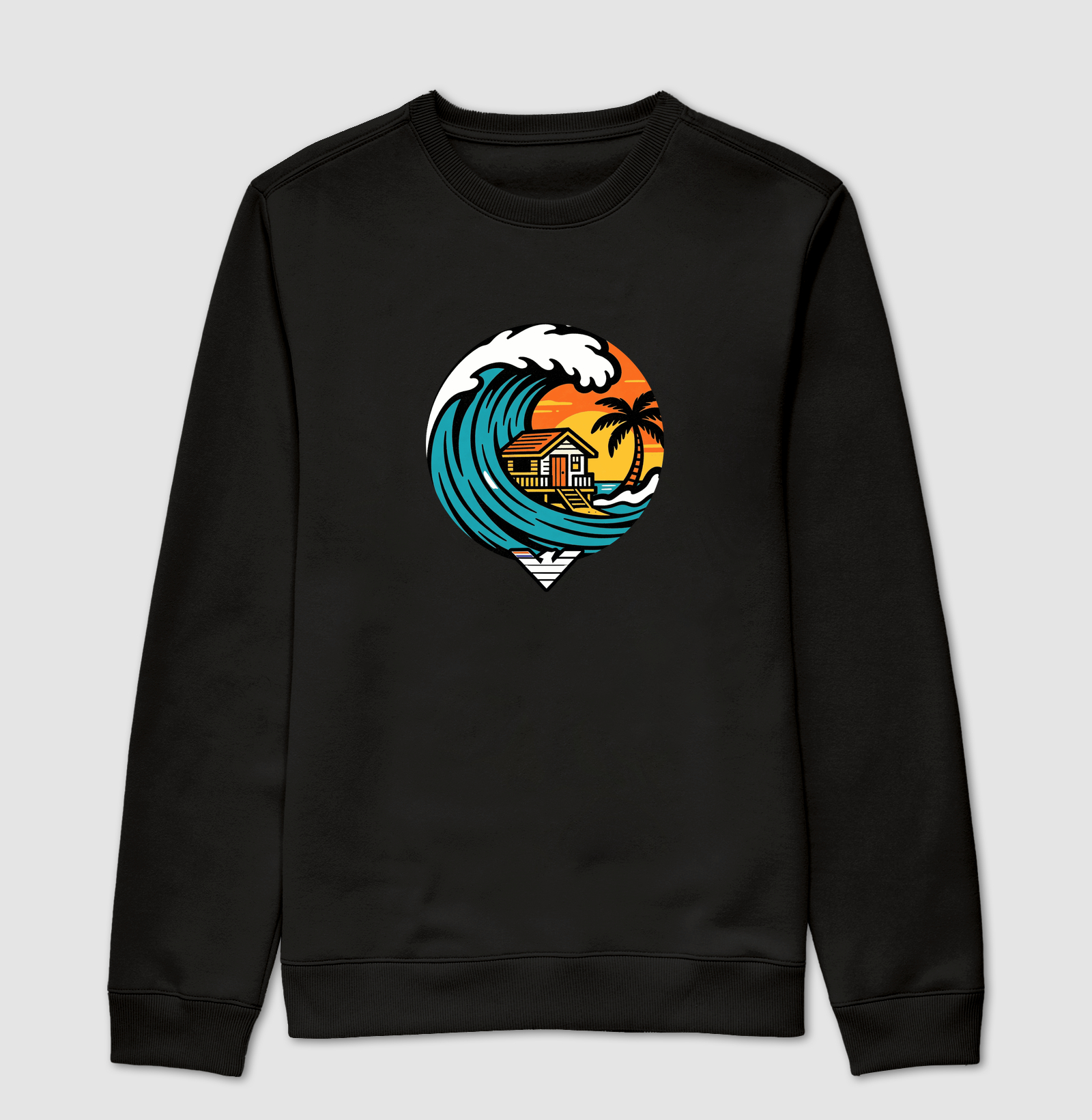 Paraíso no mar - estampa exclusiva.  Sente a brisa, ouça o som das ondas e leve a vibe do paraíso pra onde você for! Mais que uma camiseta - é levar o paraíso com você todo dia.