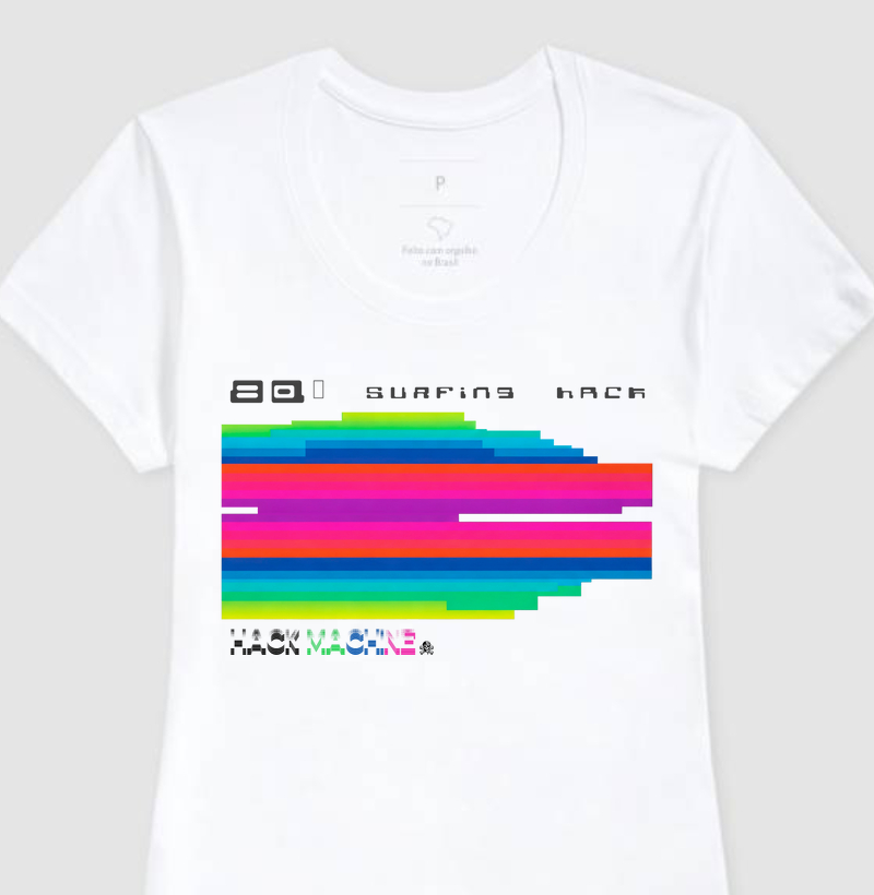 Camiseta Tecnologia Hacker anos 80