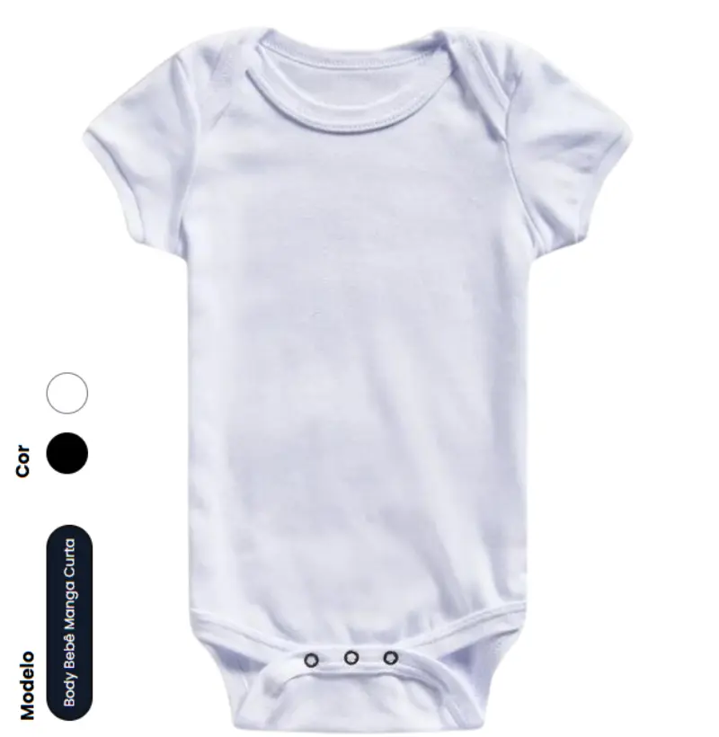 Body Bebê Básico Liso Branco