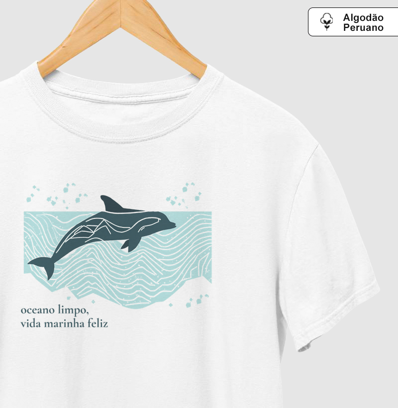 Oceano limpo, vida marinha feliz Algodão Peruano