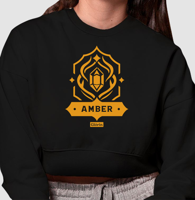 Amber Ink - Cropped Moletom