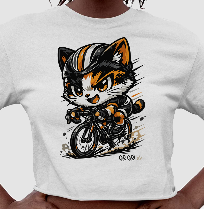 Gato radical pedalando