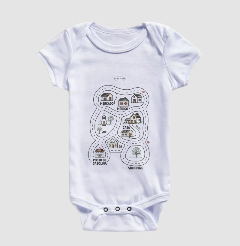 Camiseta pista de carrinho na cidade