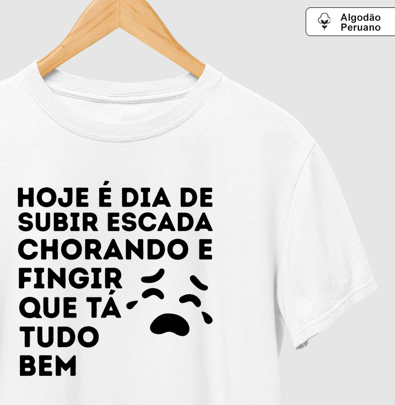 Hoje é dia de subir escada chorando e fingir que tá tudo bem