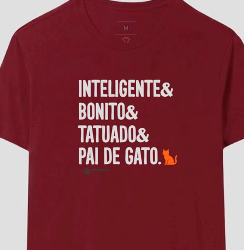 Inteligente, bonito, tatuado e pai de gato