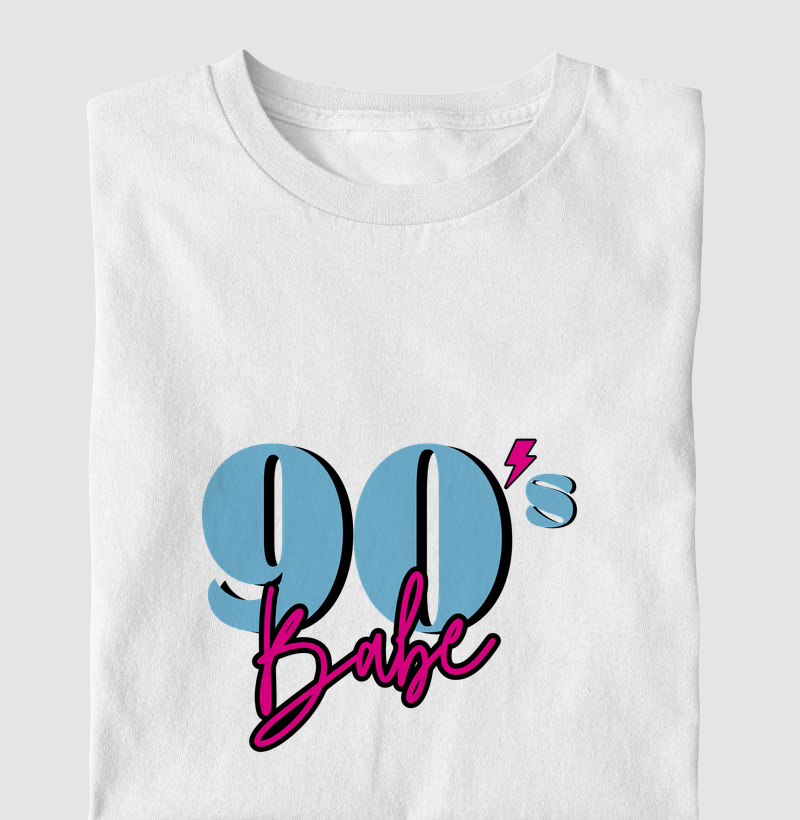 Camiseta Feminina 90’s Babe | Personalizável por Década – AMMAR