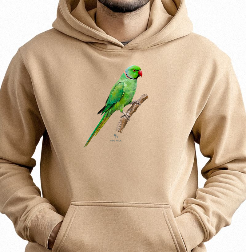 Aves - Ring Neck Verde - Moletom Hoodie