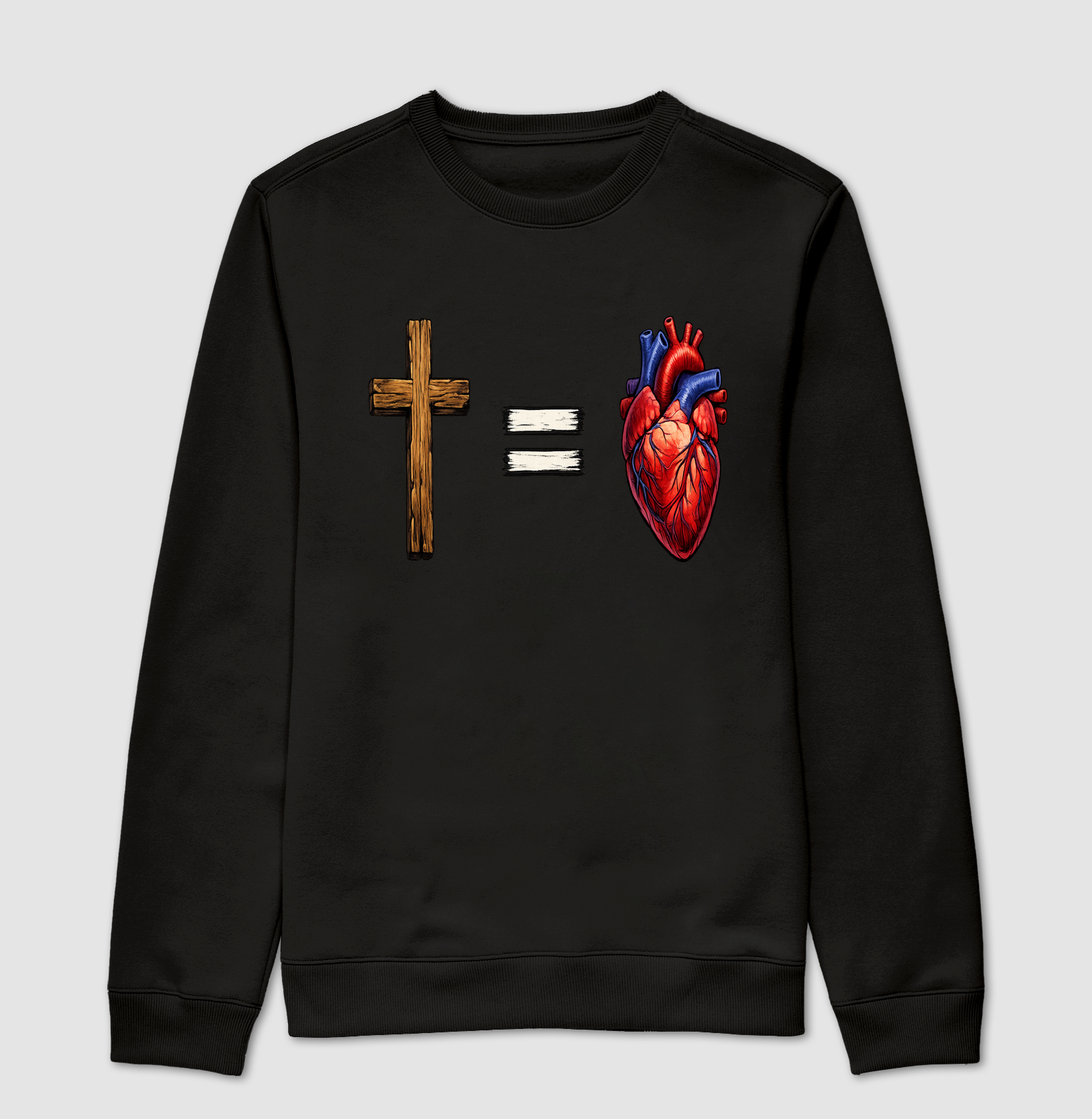 🖤 Camiseta "Amor Infinito" (Cruz = Coração)