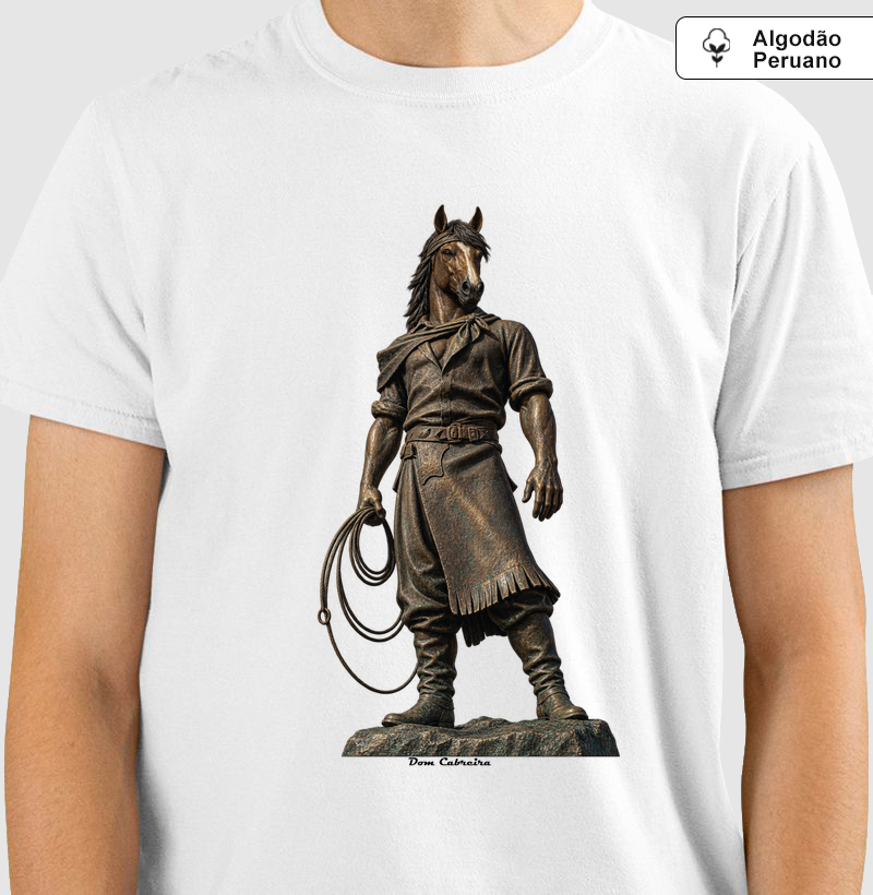 Camiseta Peruano Dom Laçador (masculina e feminina) - Camiseta Algodão Peruano