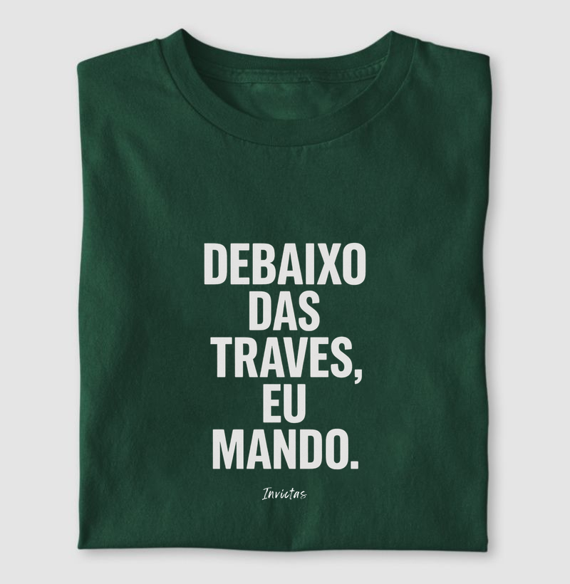 Camiseta Algodão Penteado - Debaixo das traves eu mando