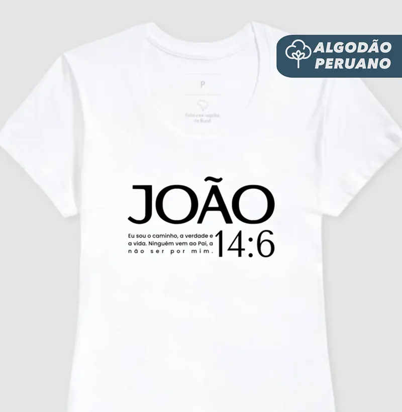 Camiseta Fem. Algodão Peruano João 14:6