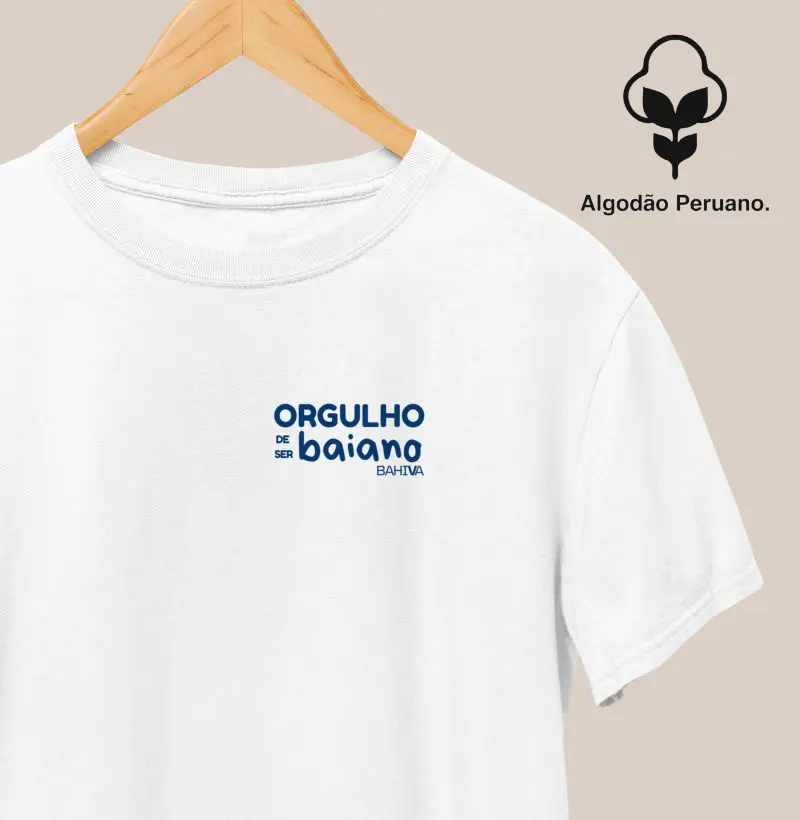 Orgulho de ser baiano no miudinho - Camiseta Algodão Peruano