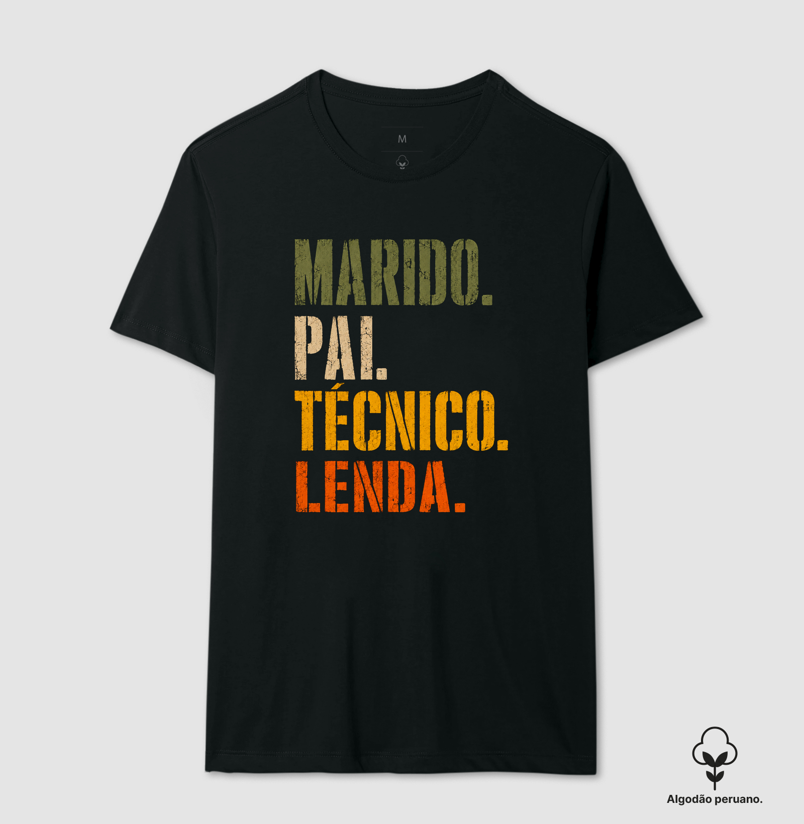 Marido, Pai, Técnico, Lenda - Camiseta Algodão Peruano