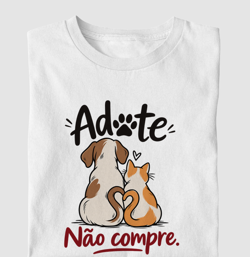 Adote Não Compre - Camiseta Infantil