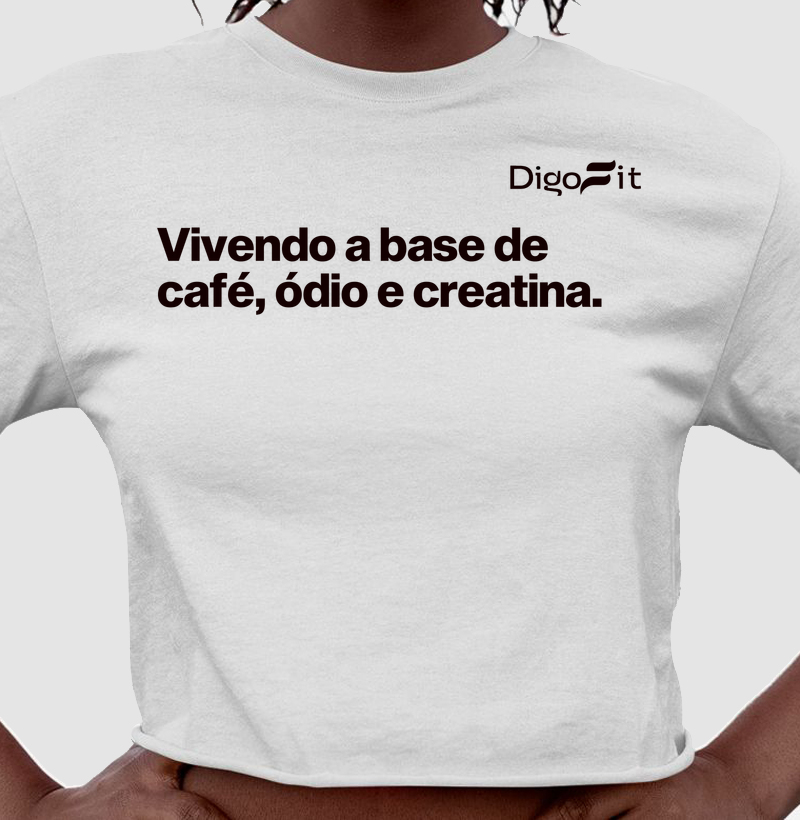 CROPPED ACADEMIA CAFÉ ÓDIO E CREATINA