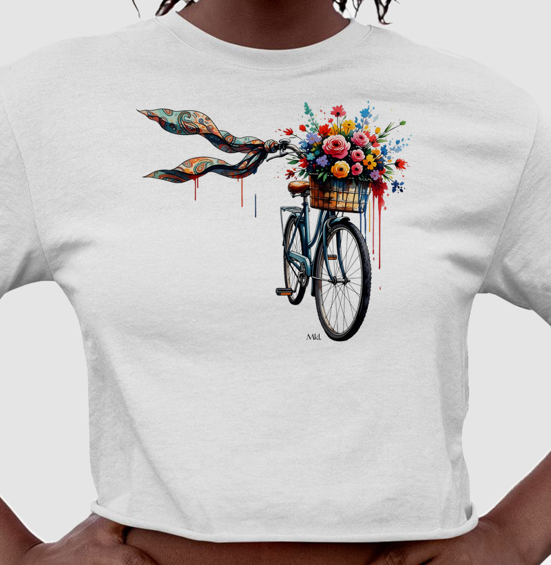 Cropped Algodão Premium - Passeio Florido 