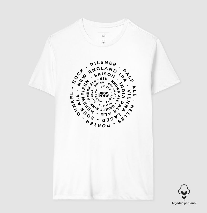 Beer Styles - New Brew - Camiseta Algodão Peruano