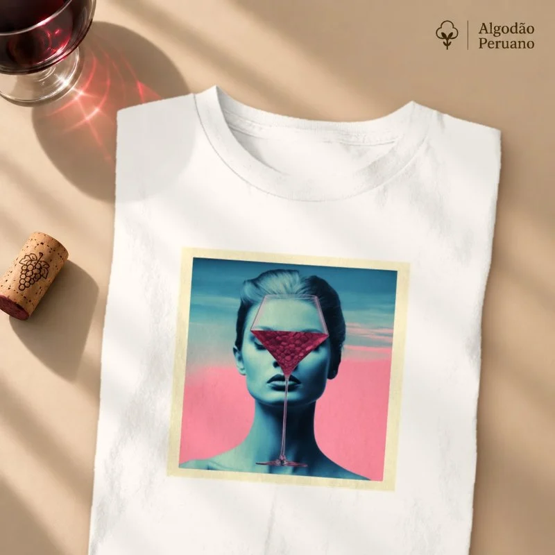Camiseta Elegância em Tons de Vinho