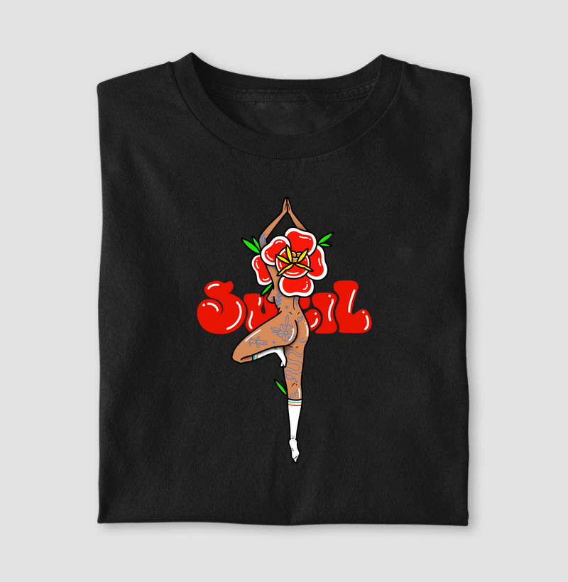 Camiseta Sutil Yoga Floral